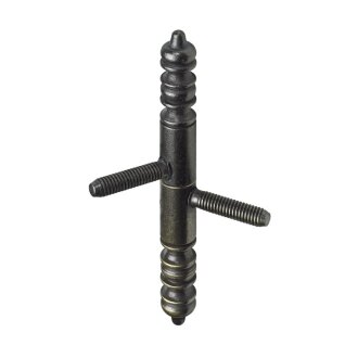 HETTICH Einbohrband mit Zierkopf, 11 x 106 mm, brüniert, 2 Stück