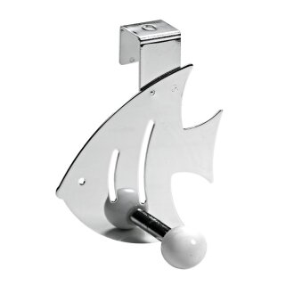 HETTICH Türhängehaken Fisch, verchromt/weiß, B-Ware leichte Kratzer