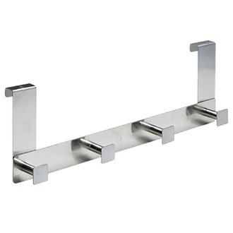 4er Türhängegarderobe Edelstahl 400mm