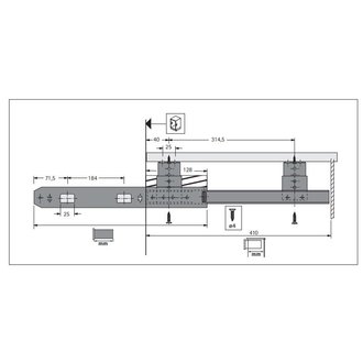 Tastatur-Kugelteilauszug 400mm verzinkt, 13,40 €