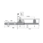 HETTICH Tastatur-Kugelauszug, 400 mm, 20 kg, Stahl,...