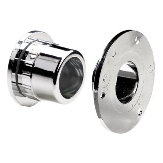 Hettich Schrankrohrlager für runde Schrankrohre, Ø 20 mm, Kunststoff verchromt, 2 Stück