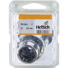 Hettich Schrankrohrlager für runde Schrankrohre, Ø 20 mm, Kunststoff verchromt, 2 Stück