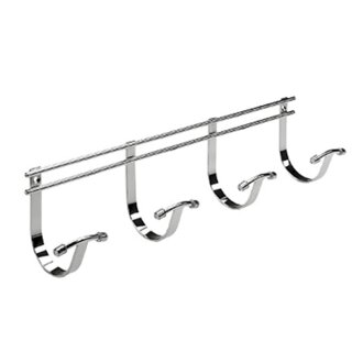 HETTICH 4er Garderobenleiste, verchromt, 490mm