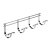 HETTICH 4er Garderobenleiste, verchromt, 490mm