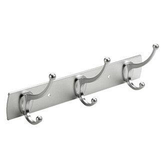 HETTICH Hakenleiste, 3 Haken, 315 x 110 x 80 mm, Aluminium, Zinkdruckguss eloxiert, verchromt