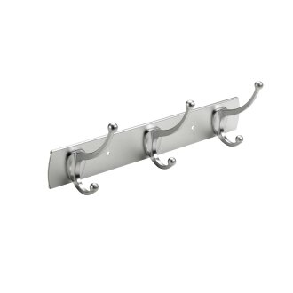 HETTICH Hakenleiste, 3 Haken, 315 x110 x 80mm, Aluminium, Zinkdruckguss, verchromt