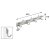 HETTICH 4er Garderobenleiste, 435 x 110 x 80mm, Alu, Zinkdruckguss