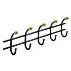 HETTICH 5er Garderobenleiste, 430 x 135 x 65 mm, schwarz,...