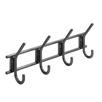 Hettich Garderobenhaken, 4 Haken, 370 x 150 x 70 mm, Kunststoff, anthrazit
