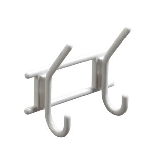 HETTICH Garderobenleiste 2 Haken, Kunststoff, weiß