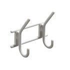 HETTICH Garderobenleiste 2 Haken, Kunststoff, weiß