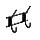 HETTICH Garderobenleiste 2 Haken, Kunststoff, schwarz,...