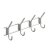 HETTICH Garderobenleiste 4 Haken, Kunststoff, weiß, 370 x 150 x 70 mm