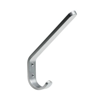 HETTICH Hut / Mantelhaken / Garderobenhaken Alu-Optik 22 x 128 x 61mm