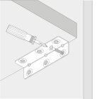HETTICH Längswinkel, 30 x 30 x 87mm, verzinkt, 30 Stück