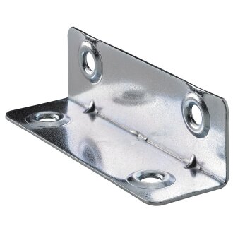 HETTICH Längswinkel, 67 x 20 x 20 mm, verzinkt, 30 Stück