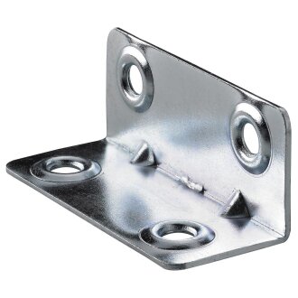 HETTICH Längswinkel, 20 x 20 x 50mm, Stahl, verzinkt, 30 Stück