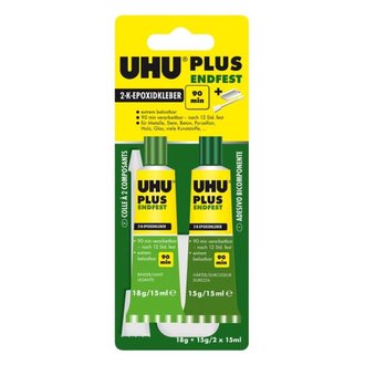UHU PLUS ENDFEST 90 Min. 2K-Kleber 2x15 ml