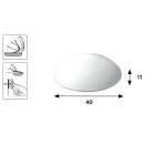 Hettich Wandpuffer, Ø 40mm, selbstklebend, weiß, 50 Stück