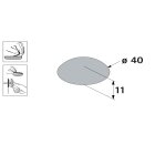 Hettich Wandpuffer, Ø 40mm, selbstklebend, weiß, 50 Stück