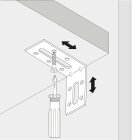 HETTICH Verstellwinkel, 30 x 70 x 55 x 2 mm, Stahl,...