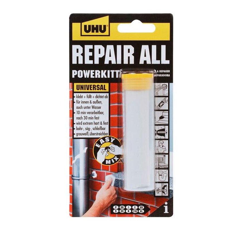 Pegamento Plastico Extrafuerte 2 X UHU Repair All PowerKit De 2