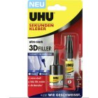 UHU 3D Filler Sekundenkleber ultra stark 9G + 3G, 12g