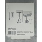 HETTICH Schrankrohrmittellager verstellbar, Ø 25 mm, inkl. Schrauben 20 mm verstellbar