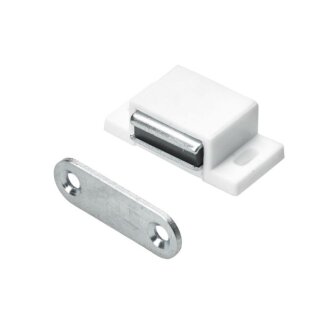 HETTICH Magnetschnäpper 4 kg, 40 x 13 x 22 mm, weiß, 2 Stück
