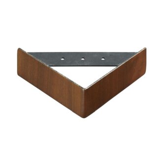 HETTICH Möbelfuß Triangle, 15 x 15 x 45mm, Nussbaum-Optik - modernes Design