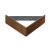 HETTICH Möbelfuß Triangle, 15 x 15 x 45mm, Nussbaum-Optik - modernes Design