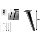 Hettich Möbelfuß Baiona, 270 mm, Stahl, schwarz, B-Ware Folie defekt/nicht vorhanden