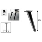 Möbelfuß Baiona, 270 mm, Stahl, schwarz B-Ware