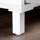 4 Stück Möbelfuß regulierbar Eckvariante Kunststoff, Weiß EMUCA
