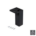 4 Stück Möbelfuß Höhenverstellbar Smartfeet Kunststoff schwarz EMUCA