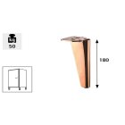Hettich Möbelfuß Megina, 180 mm, Stahl, Kupfer-Optik, B-Ware Folie defekt/nicht vorhanden