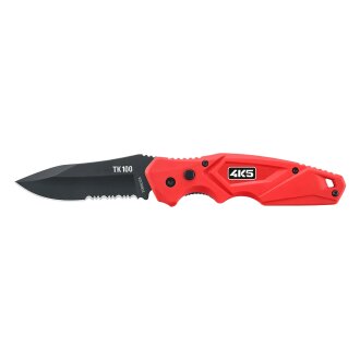 4K5 Tools, TK100, Messer, Klappmesser, inkl. Holster, rot, schwarz