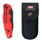4K5 Tools, TK100, Messer, Klappmesser, inkl. Holster, rot, schwarz