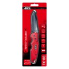 4K5 Tools, TK100, Messer, Klappmesser, inkl. Holster, rot, schwarz
