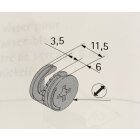 HETTICH Verbindungsbeschlag Rastex 15, 15 x 12,5 mm, 8...