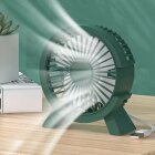 Ultra-leiser Tischventilator, USB-Betrieb, 135 x 120 x 40 mm, Kunststoff, grün, NEU, Lager Deutschland