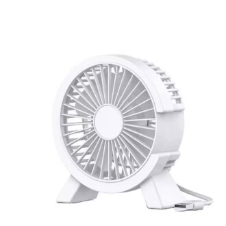 Ultra-leiser Tischventilator, USB-Betrieb, 135 x 120 x 40 mm, Kunststoff, weiß, NEU, Lager Deutschland