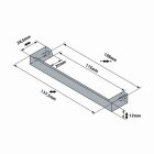 Hettich Möbelgriff, Zinkdruckguss, schwarz, BA 128 mm