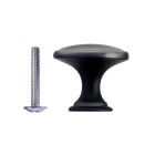 Hettich Möbelknopf, Ø 32 x 29 mm, Zinkdruckguss, schwarz