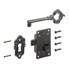 Hettich Zieraufschraubschloss Antik, 54 x 29 x 10 mm