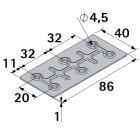 HETTICH Verbindungsblech, 86 x 40mm, verzinkt, 20 Stück