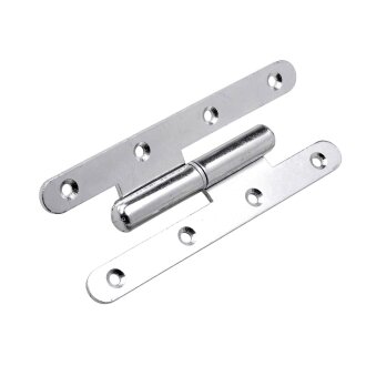 HETTICH Türband DIN Rechts, 110 x 55mm, Edelstahl, 10 Stück