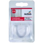 HETTICH Selbstklebender Türstopper, 15 x 40 x 46 mm, Kunststoff, transparent