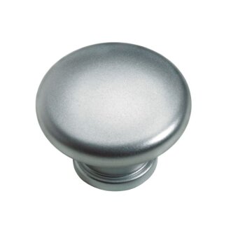 HETTICH Knopf, Kunststoff, Alu-Optik, Ø40mm, 6er Set